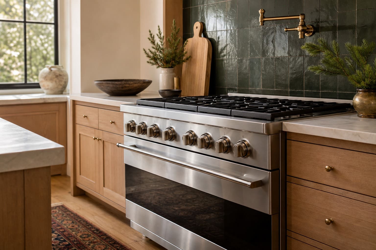 Viking professional range and built-in refrigeration in Walnut Creek