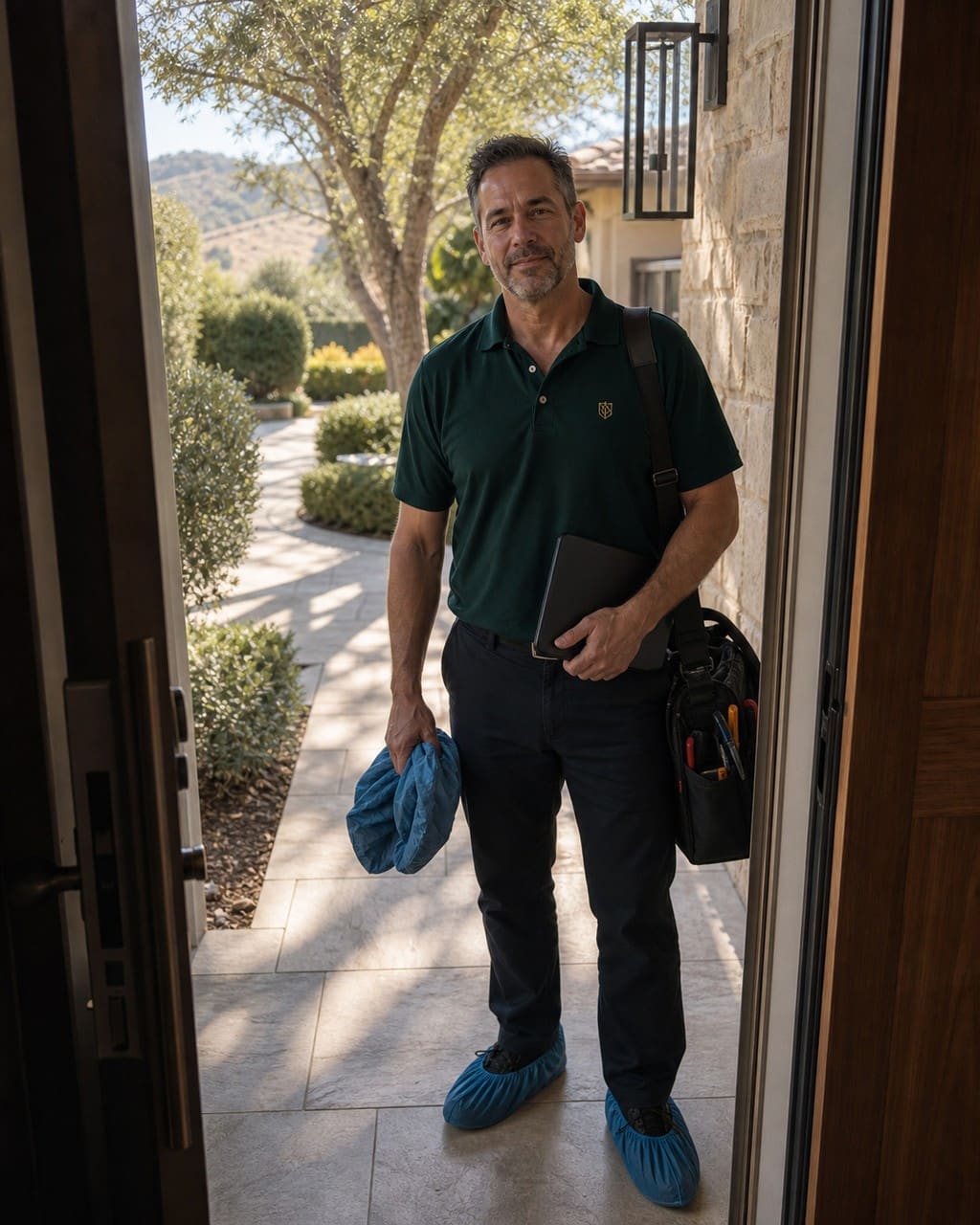 Sub-Zero technician arriving for a pre-sale inspection at a Walnut Creek listing